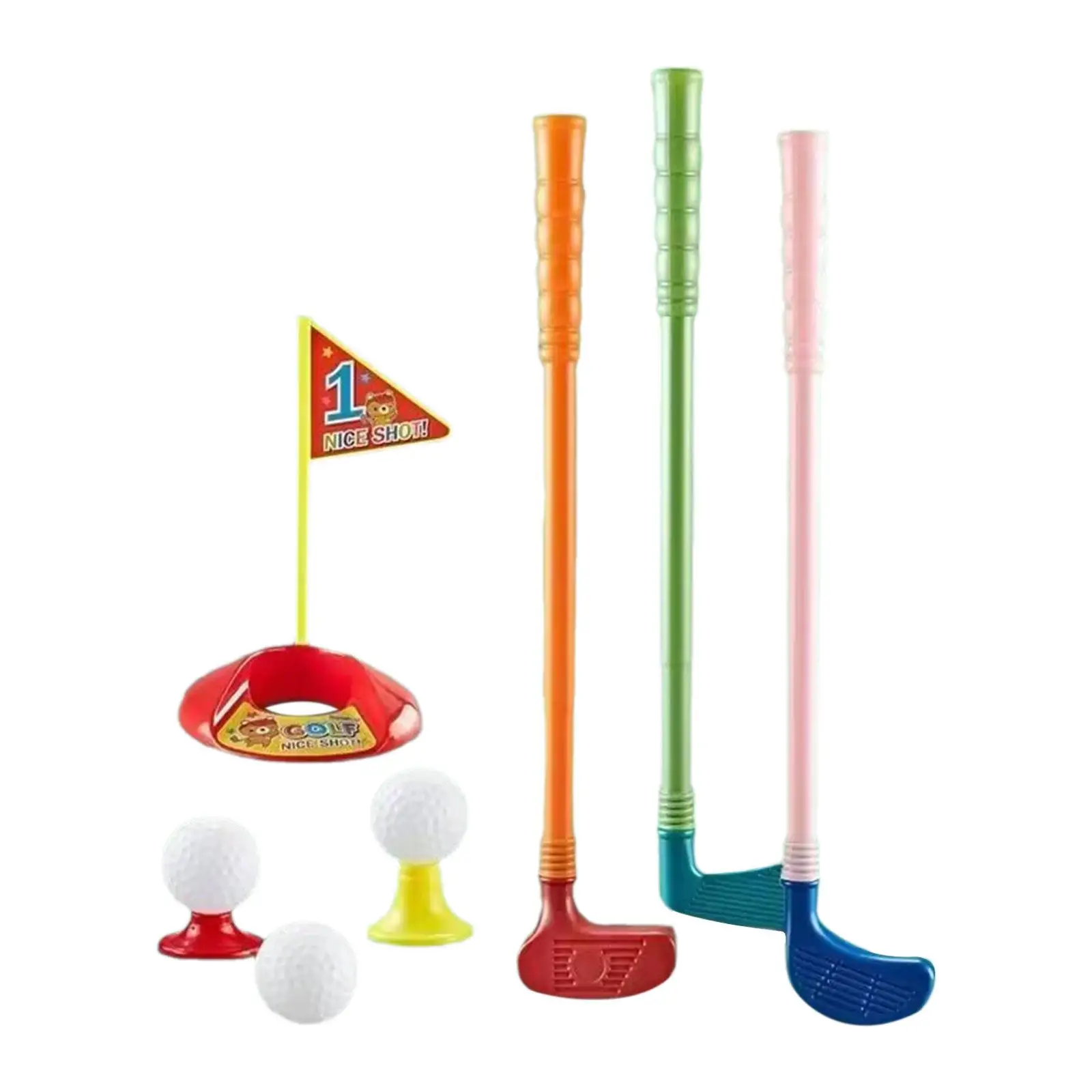 10Pcs Kids Golf Toys Set for Boys Girls Aged 6 7 8 9 Year Olds Backyard Game