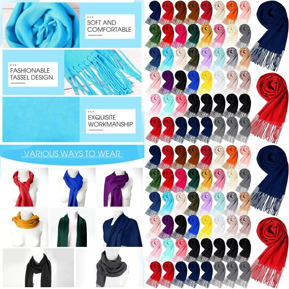 

Массовые кашемировые шали с кисточками, 48 шт., 13,8 x 78,8, для свадеб и вечеринок