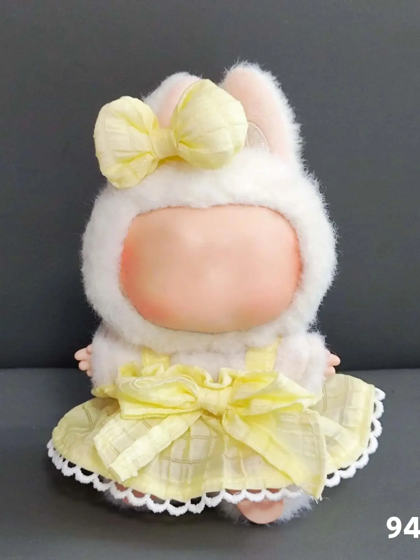 Для сидения, одежда Labubu, сладкая конфетная юбка свежих цветов и соломенная шляпа, одежда Labubu в сельском стиле