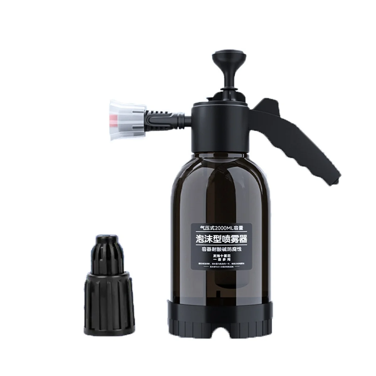 2L Hand Pump Foam Sprayer Pneumatic Washer Foam Snow Foam High Pressure Car Wash Spray Bottle for Car Home Cleaning