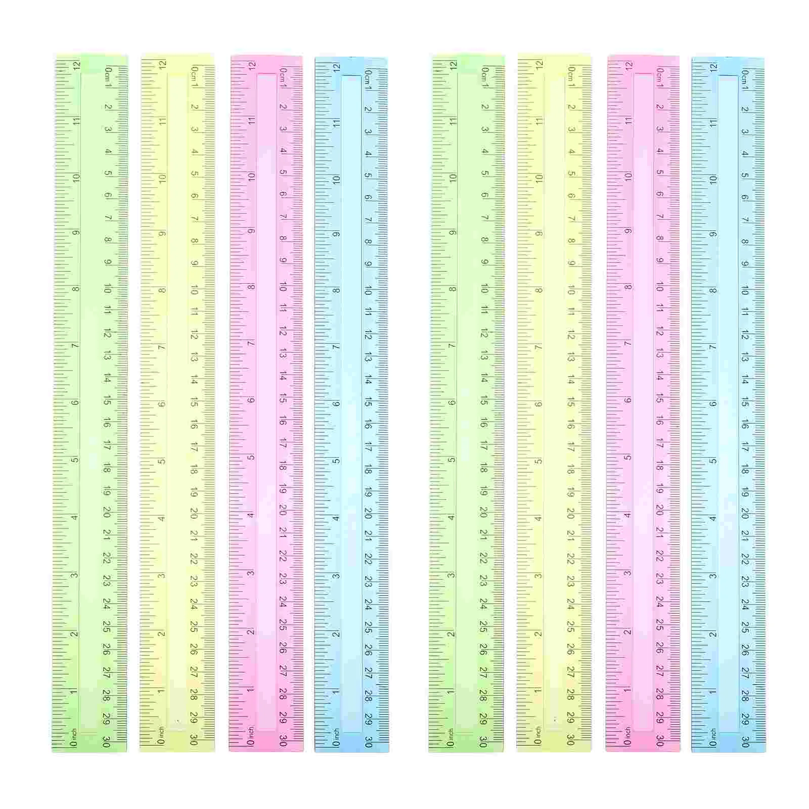 16 Pcs Architectural Scale Ruler Plastic Straight Rulers School Students Stationery