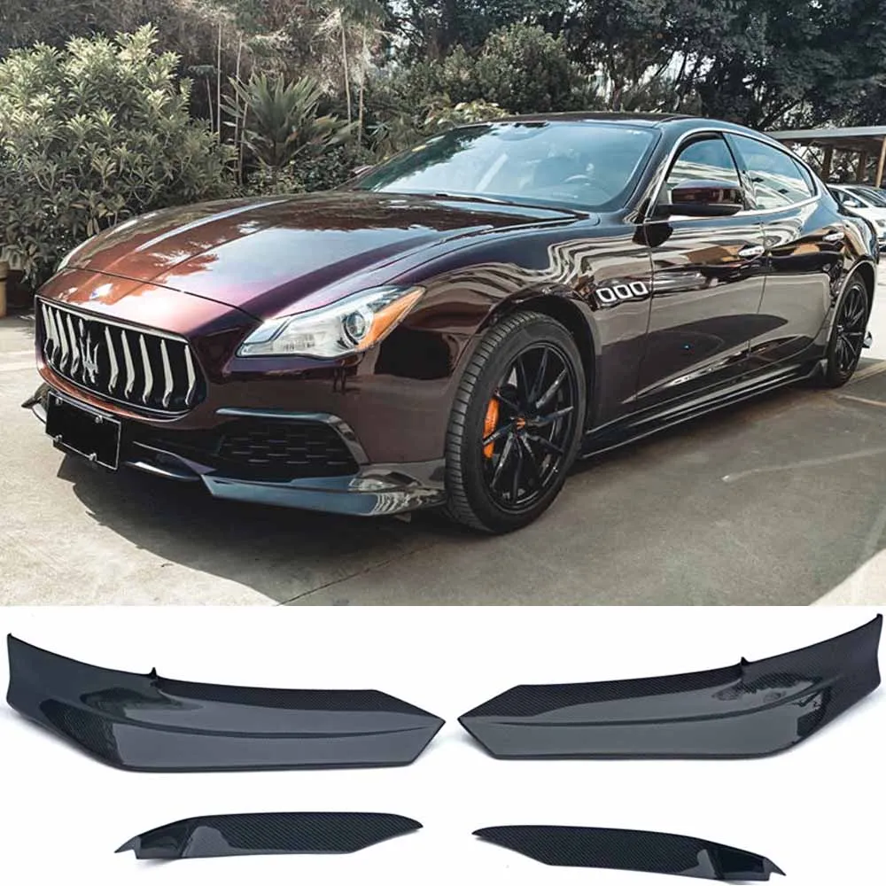 For Maserati President, Carbon Fiber Front And Rear Lip Chin Rear Diffuser Rear Spoiler Body Kit Front Bumper Splitter