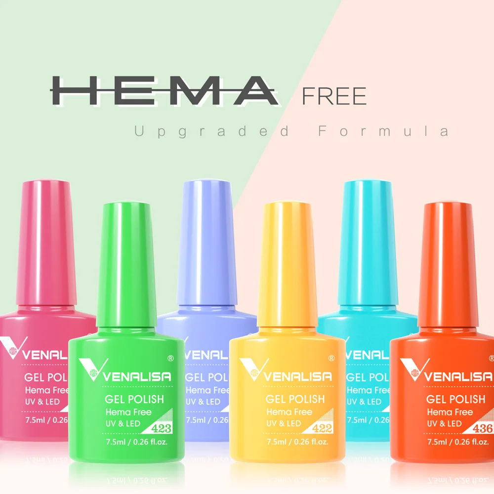 Venalisa HEMA/TPO FREE 7,5 ml Gel-Nagellack für den Sommer, Frühling, French Jelly, nacktes Rosa, Nagelgel, Glitzer, SoakOff, UV-LED, Maniküre, DIY – Detail 27