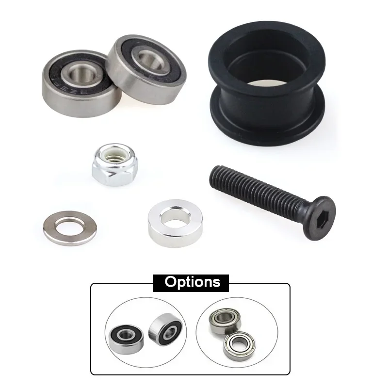 10Sets Openbuilds Delrin POM Smooth Idler Pulley Wheel Kit for V-Slot Linear Rail Aluminum Profile 3D Printer Parts