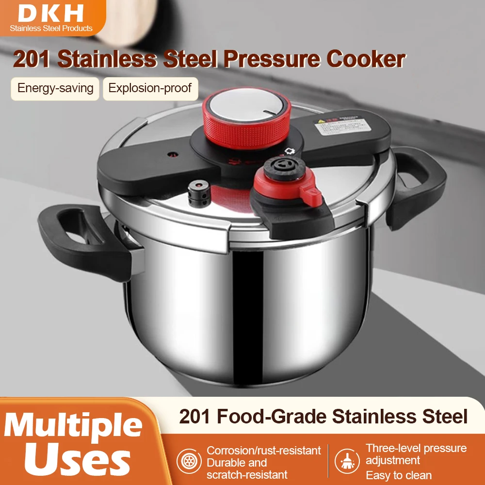

MTM 2-Size Stainless Steel Pressure Cooker CE Certified Explosion-Proof Gas & Induction Compatible