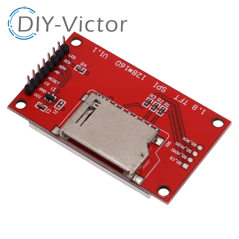 1.8 Inch TFT LCD Module SPI Serial Interface 51 Drivers 4 IO TFT Screen Resolution 128*160 for Arduino Projects
