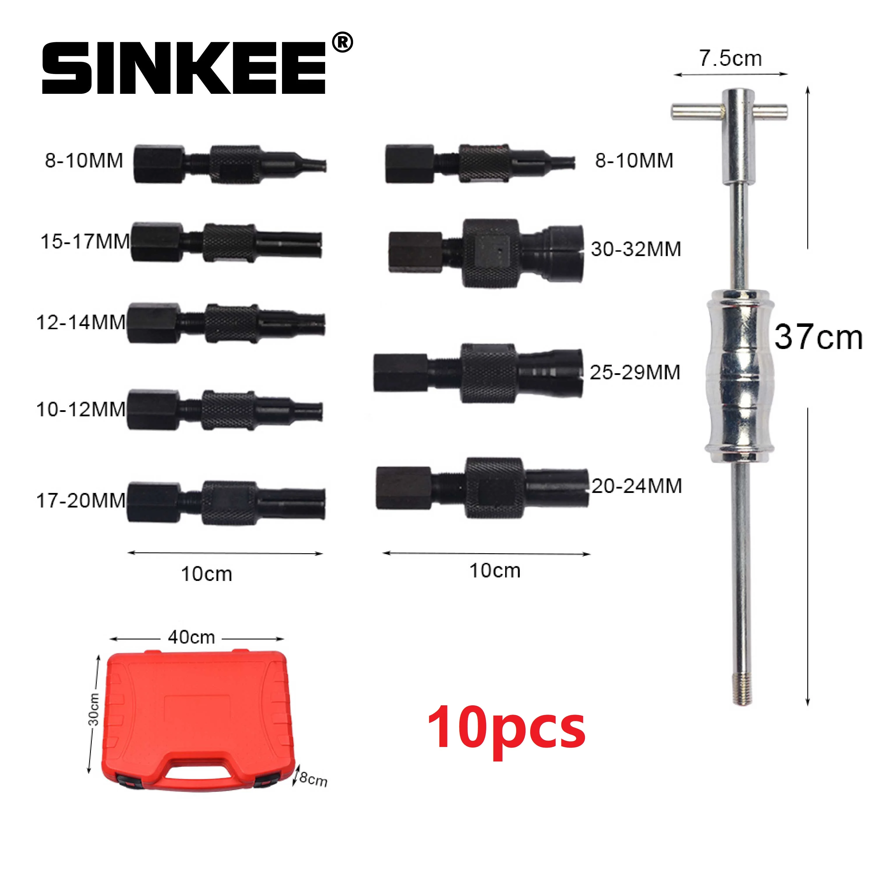 9/10pc kit de buraco cego slide martelo piloto extrator rolamento interno extrator kit ferramenta remoção