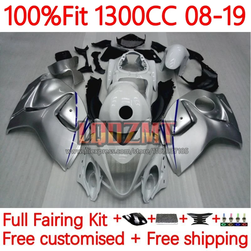 Injection For SUZUKI Hayabusa silvery black GSXR 1300 GSXR1300 CC 2008 2009 2010 2011 2012 2013 15 16 17 18 19 Fairings 173No.92