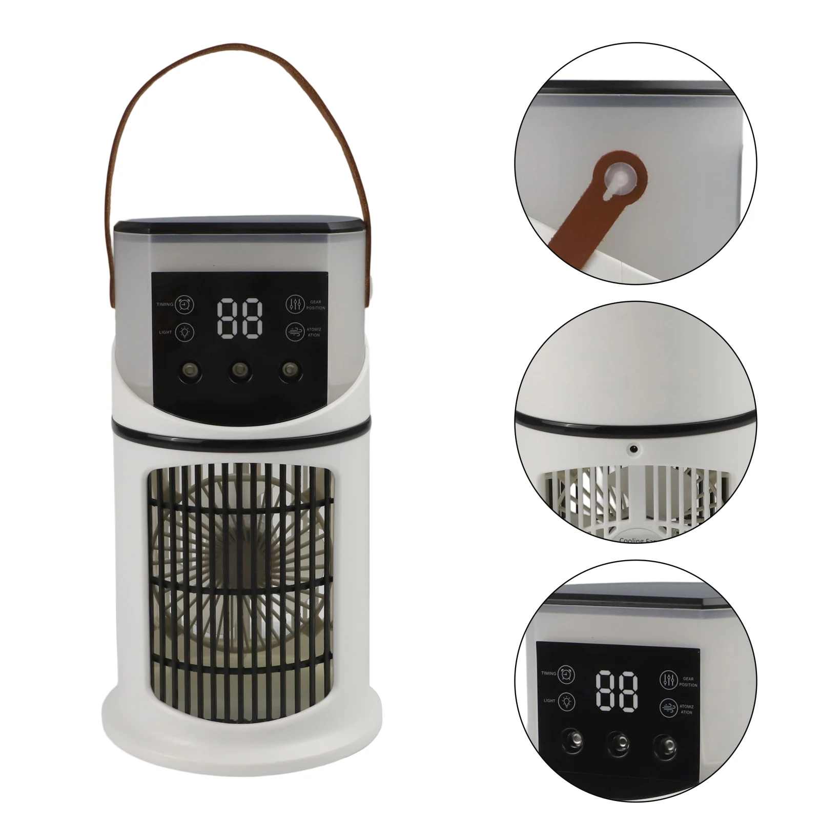 

Вентилятор увлажнителя Мобильный вентилятор кондиционера 9-скоростной увлажнитель Охлаждающий вентилятор 9-скоростная регулировка тумана Встроенный режим увлажнения