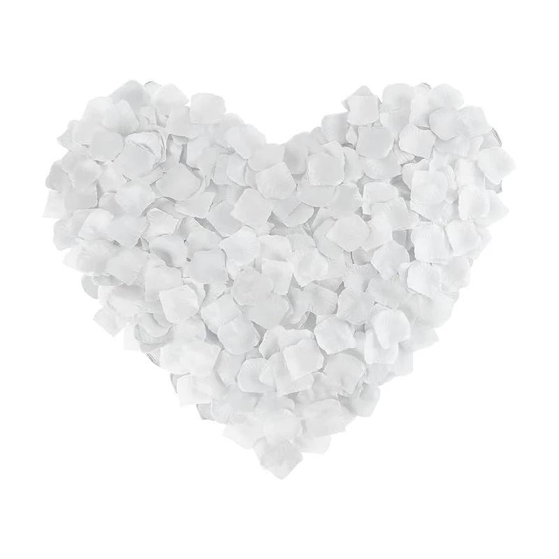 100 pieces of artificial silk white rose petals for wedding Wedding flower child basket Party anniversary decoration