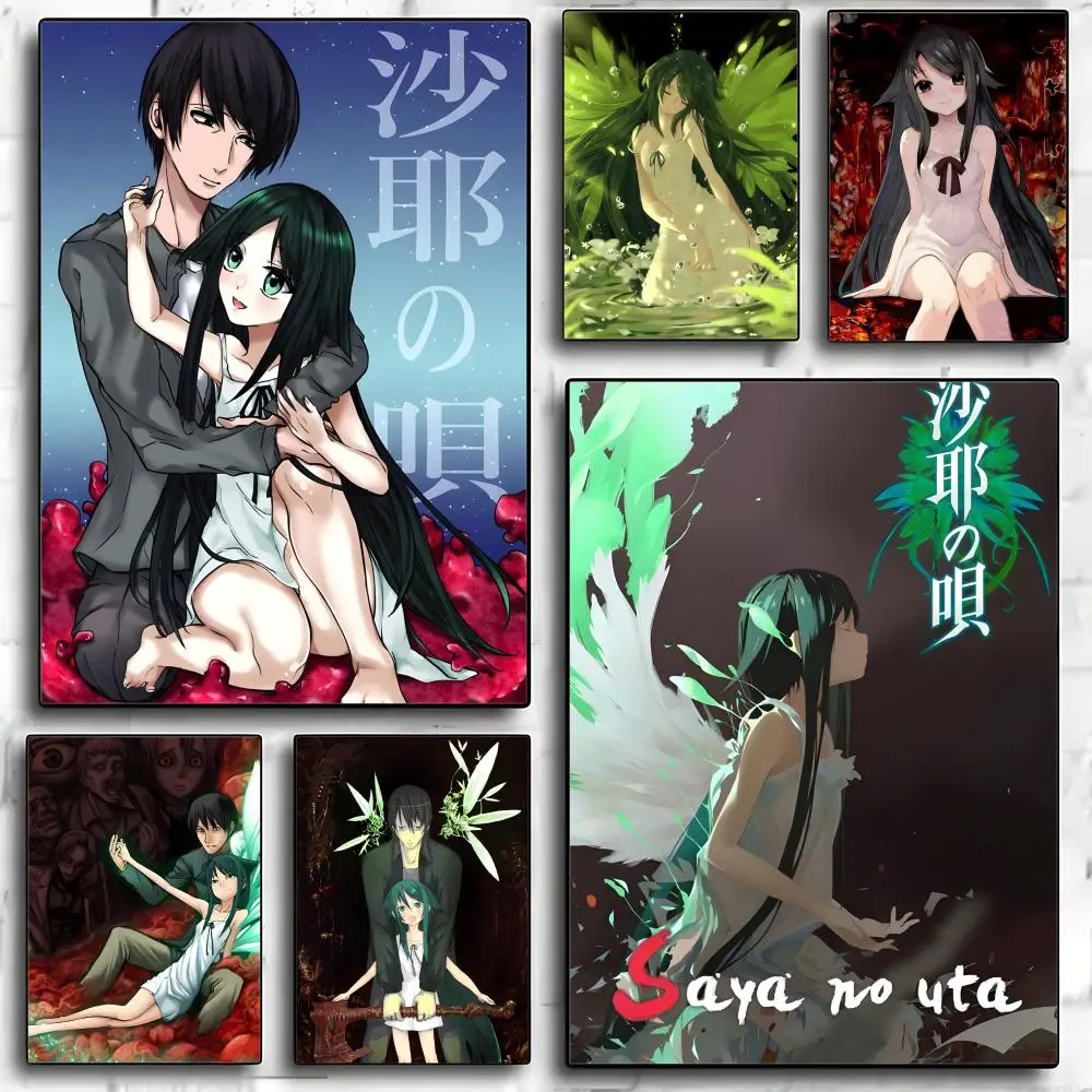 Póster de S-Saya no Uta, The Song of Saya, arte de pared moderno de papel PP, adhesivo decorativo minimalista para bar, decoración de pared del hogar, regalo