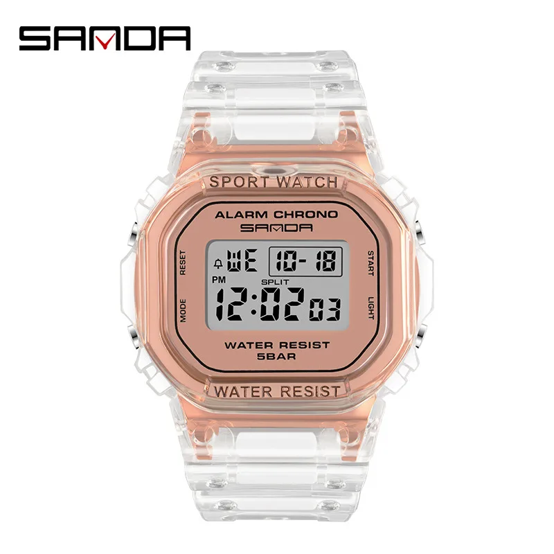 SANDA 2009Student Watch Waterproof Night Light Multifunctional Sports Watch Japanese Movement Shockproof and Drop resistant