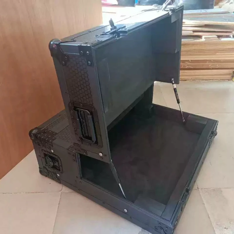 Atem HD8 Switcher Flight Case Custom Director Switcher Monitor with Hydraulic Rod
