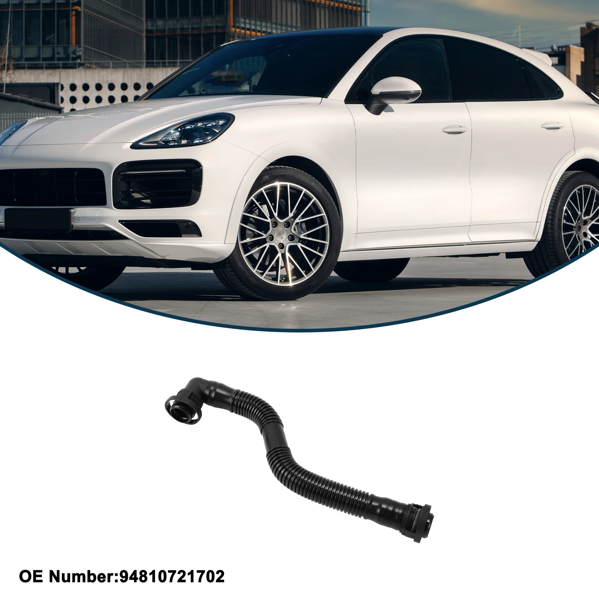 UXCELL Radiatorslang Verwarmingsslang Radiatoruitlaatslang voor Porsche Cayenne 9PA 03-06 Nr. 94810721702 Rubberen koelvloeistofleiding