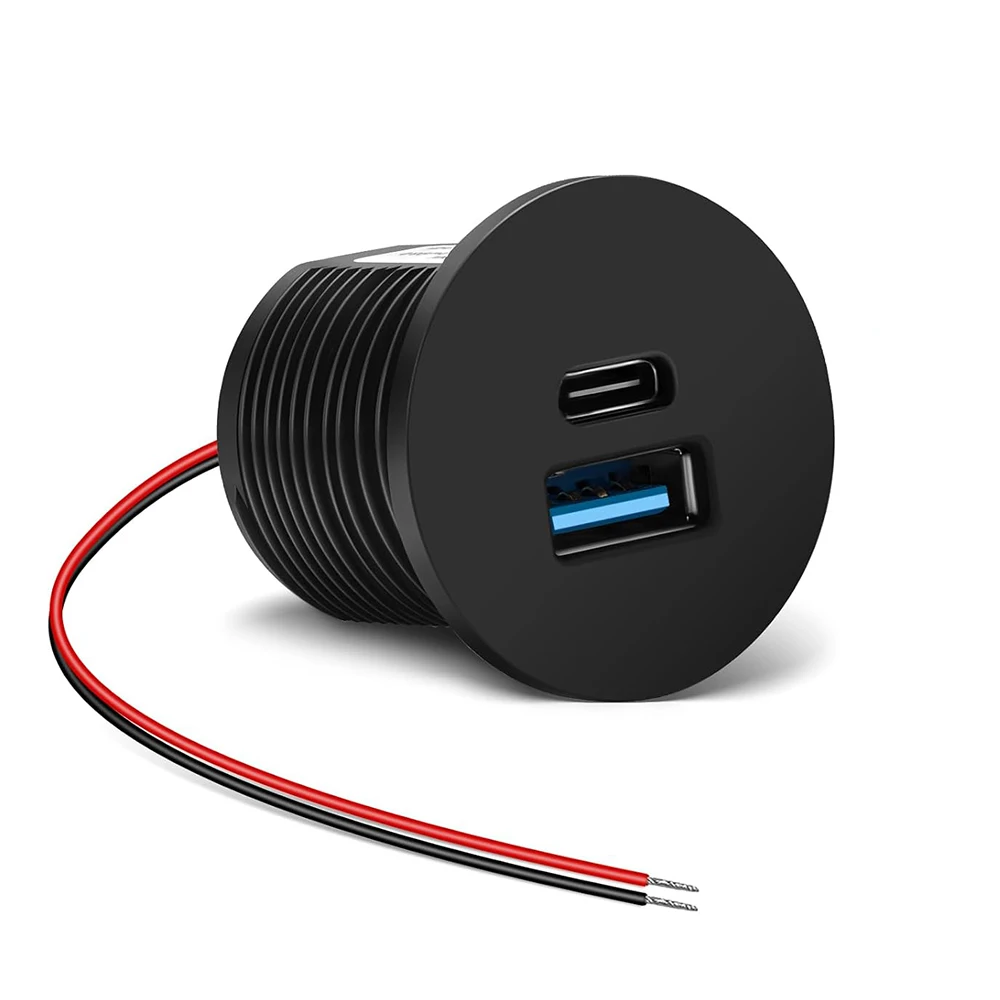 12 فولت/24 فولت RV منفذ USB شاحن سريع PD3.0 و QC3.0 شاحن سريع 48 واط شحن المقبس ل RV شاحن فان مقطورة قارب عربة جولف