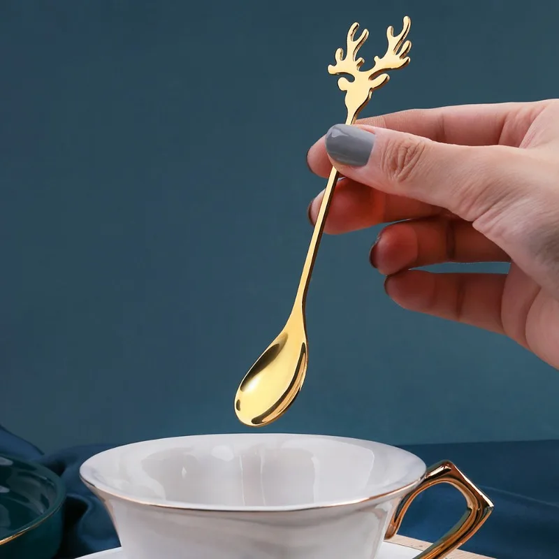 

Navidad 2022 Gingerbread Man Stainless Steel Spoons Xmas Party Coffee Spoon Christmas Decorations Noel Natal Gift Ornaments