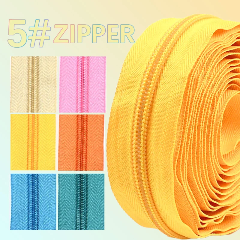 

10/30M 5# Nylon Zippers for Clothes Closure Zipper At The Meter Backpack Replace Zips Repair Kit Bag Zip Roll Sewing Accessories