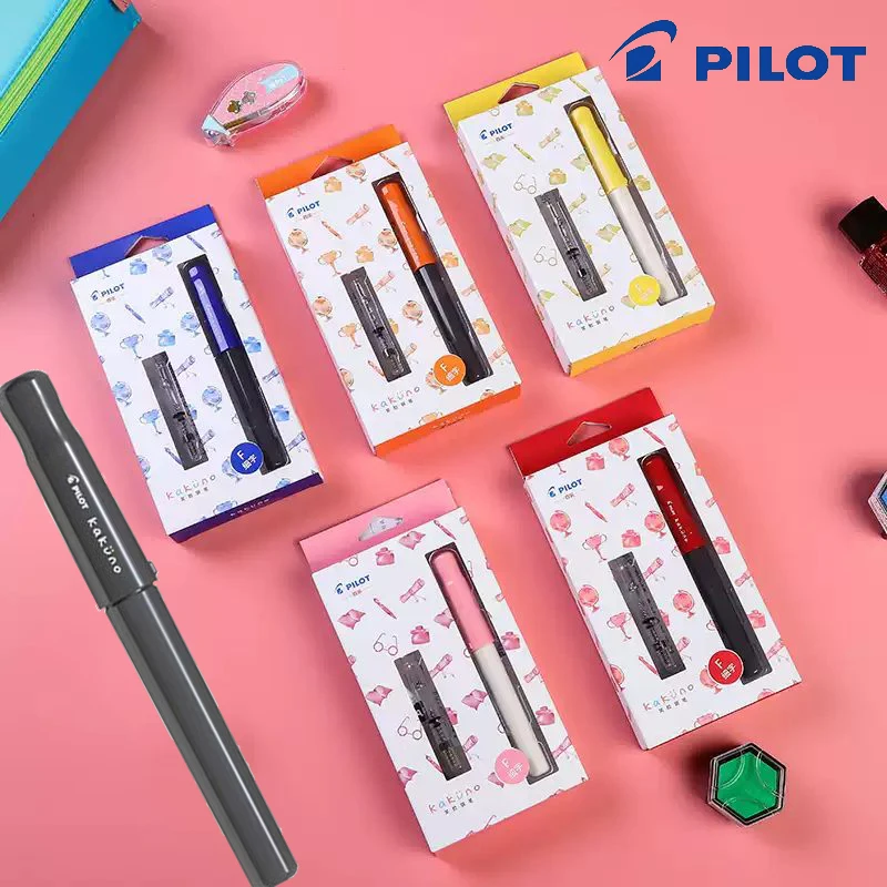 Pilot FKA-1SR Fountain Pens Kakuno Stylish Ergonomical Rod Precision Nib Practice Calligraphy Drawing Starter Pen New Users Gift