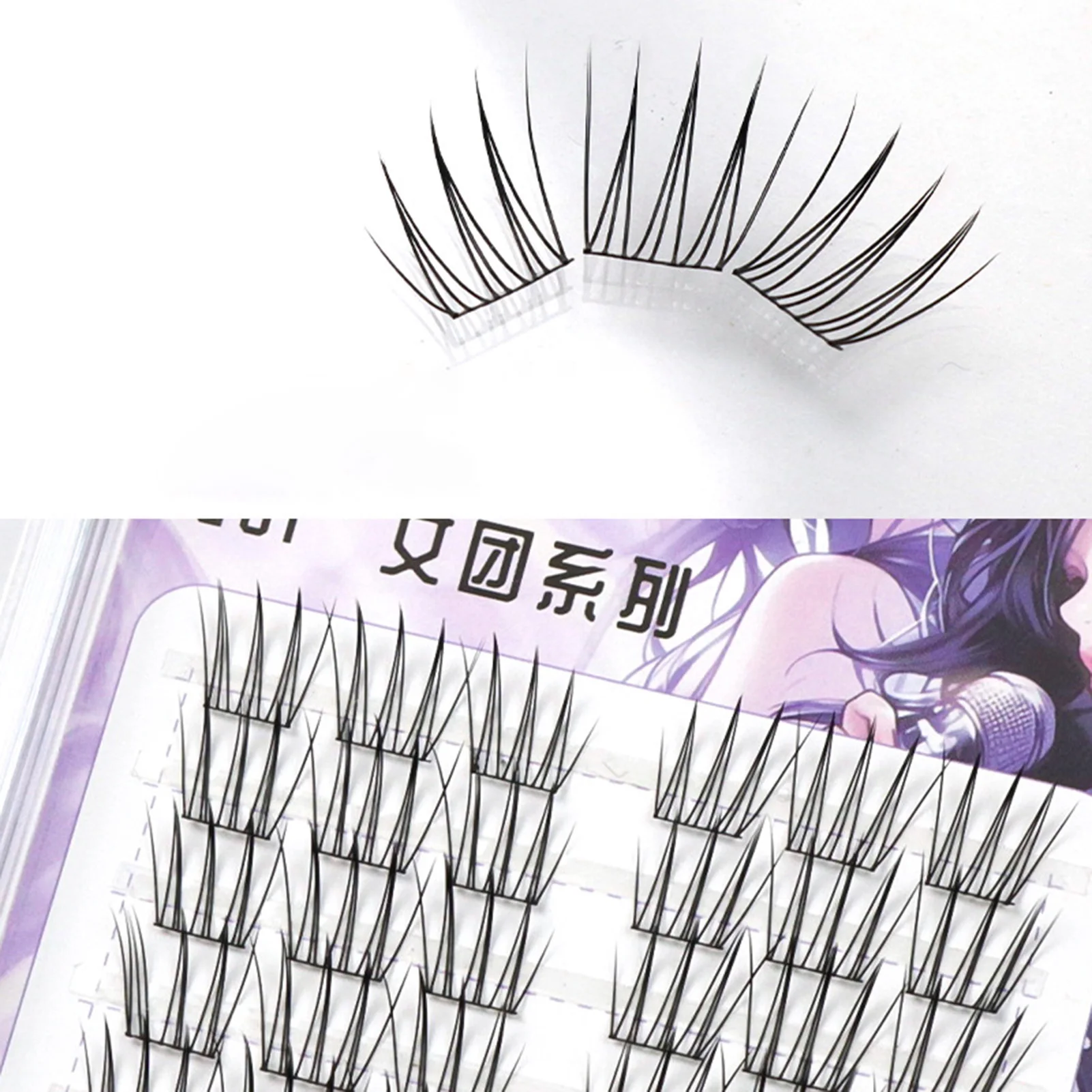 72 PCS DIY Cluster Lashes 3D Natural Bunch 10-13mm C Curl Segmented Beam Individual Mink Tufted Eyelash Fine Lash Makeup