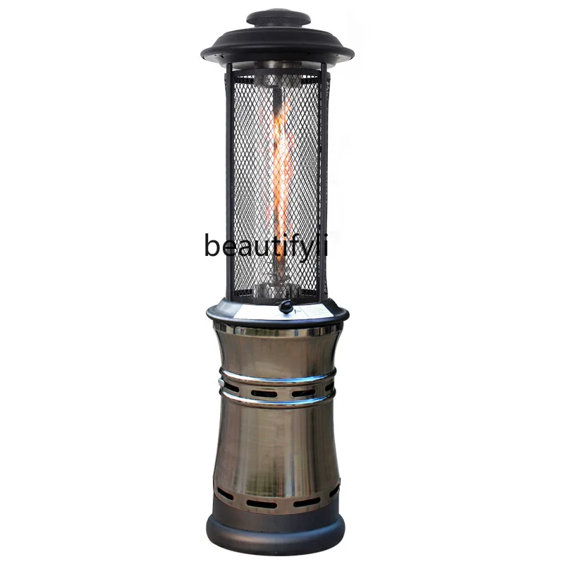 Outdoor gas heater Outdoor heater Round household oven Commercial mobile liquefied gas heater