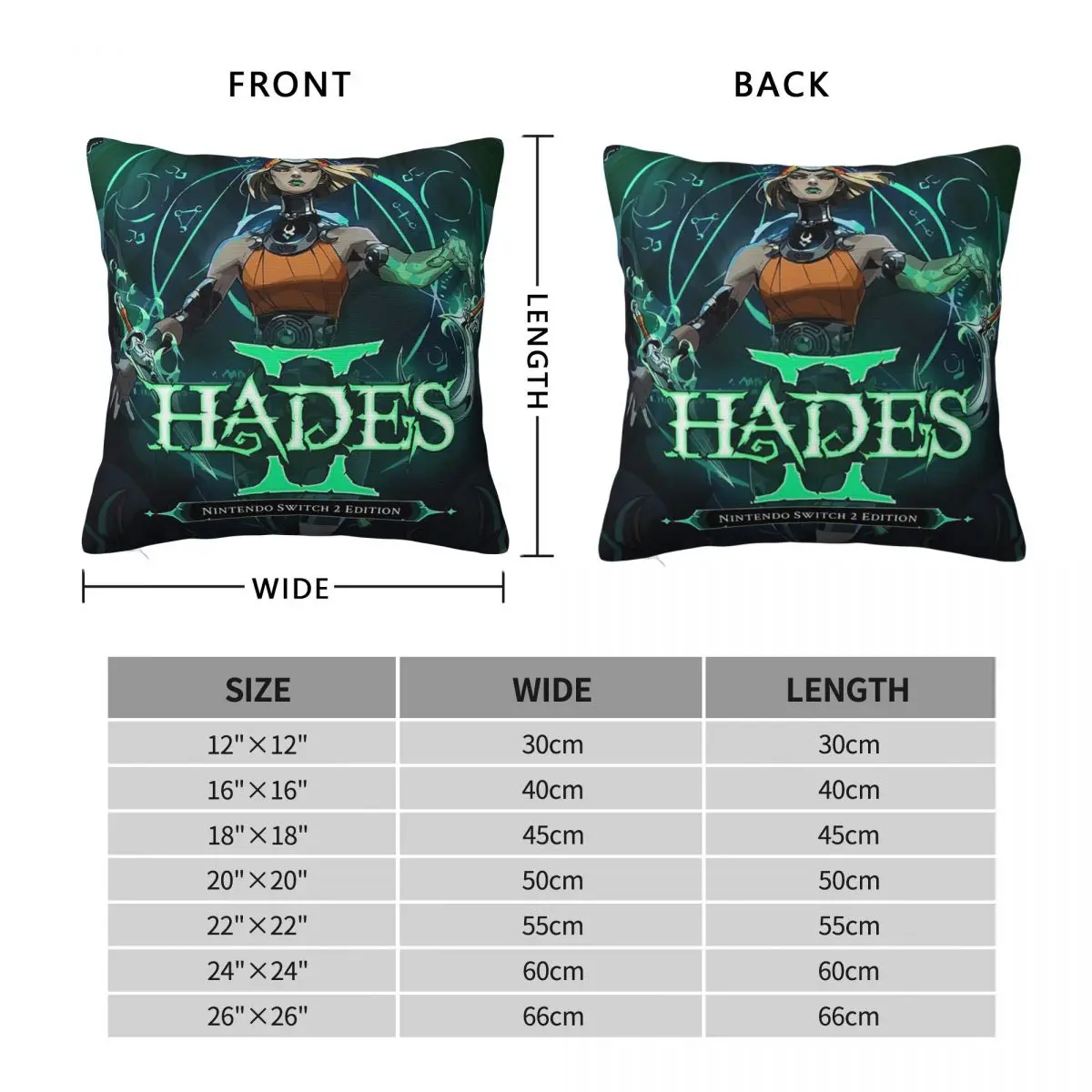 Role Playing Games Hades Square Pillowcase Cushion Cover Pillow Case Throw Pillow Cover for Home Sofa Living Room