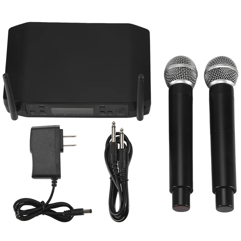 

GLXD4 Wireless Microphone 2 Channels UHF Professional Handheld Mic For Stage Party Karaoke Church Meeting