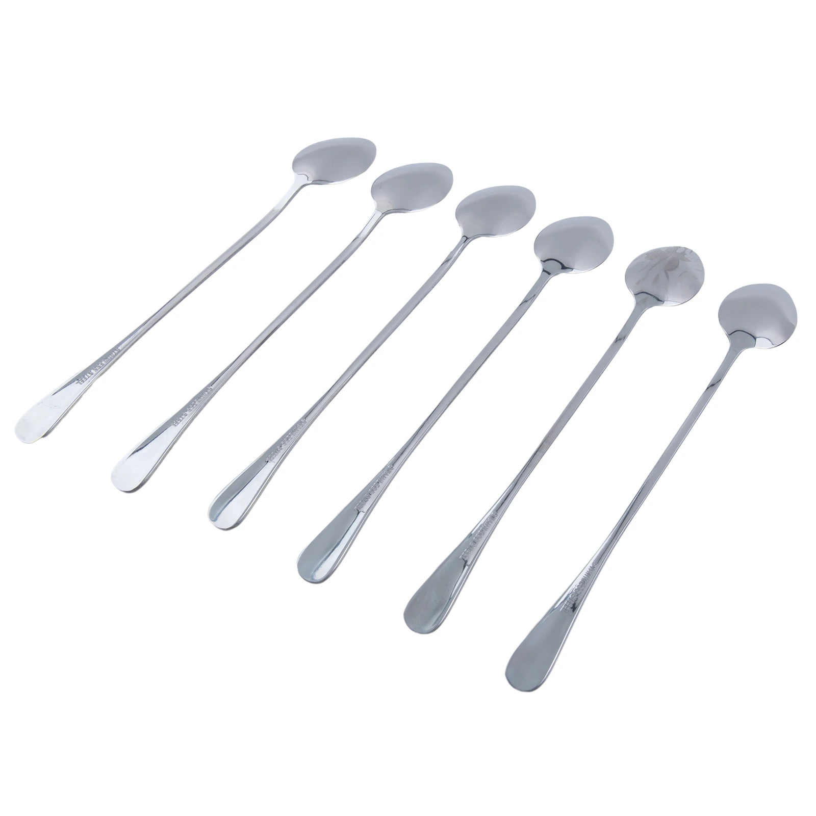 Stainless Steel Soup spoon 6PCS Household Ice Spoon Stew Tableware Tea Cereal Chili Desserts Kitchen Milkshake