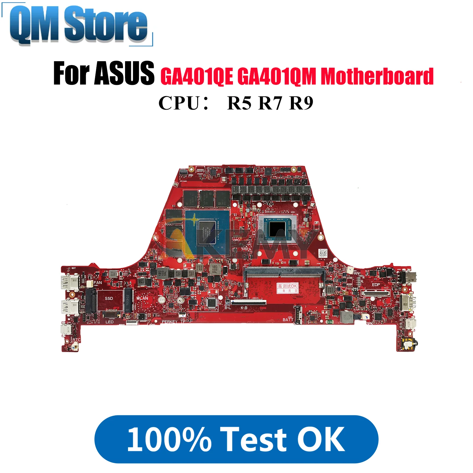 

GA401QM Laptop Motherboard For ASUS ROG Zephyrus G14 GA401QM GA401QE GA401Q Notebook Mainboard With R5 R7 R9 CPU 116% tests OK