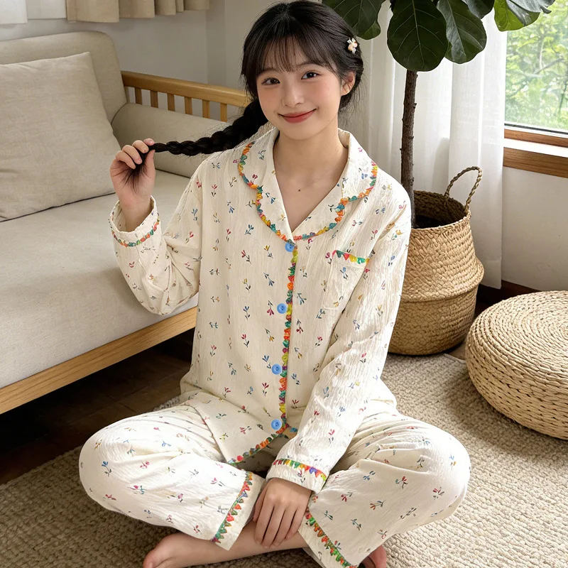 

Pyjama-sets Pajamas Set Woman Nightwear Sleepwear Women's Pajamas With Pants Women's Spring Suit Night Wear for Ladies Nightie