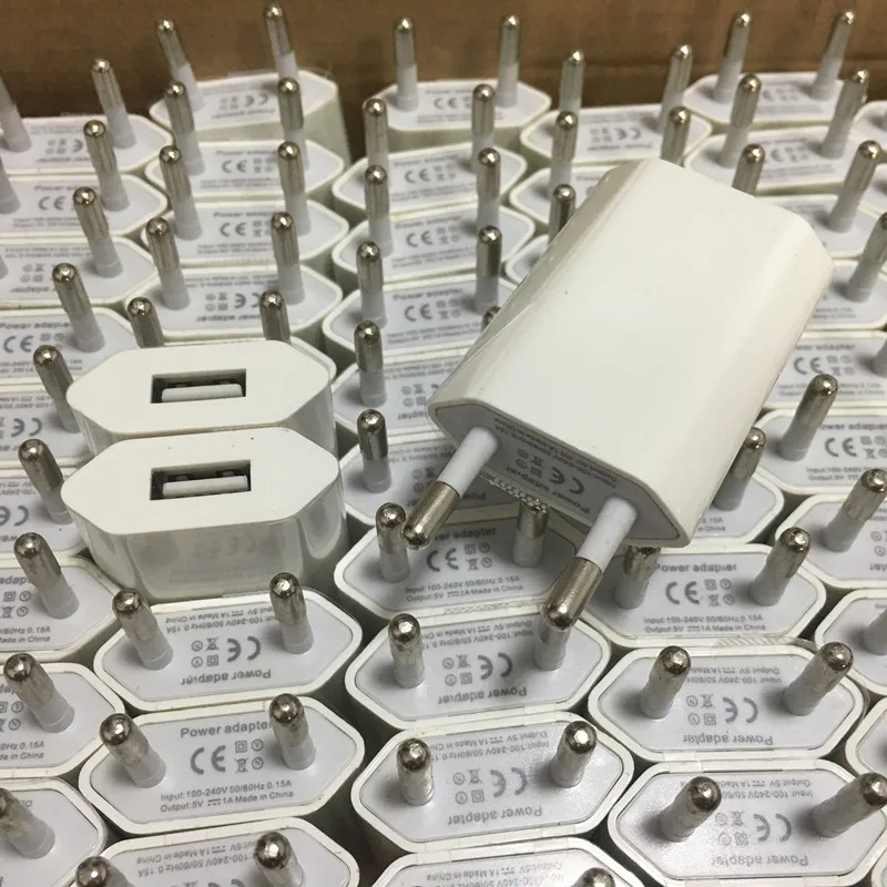 Mobile Phone Charger EU Plug Adapter USB Wall Charger Travel Home AC US Adapter for IPhone 5s 6s 7 Plus for Samsung S5 S6 S7