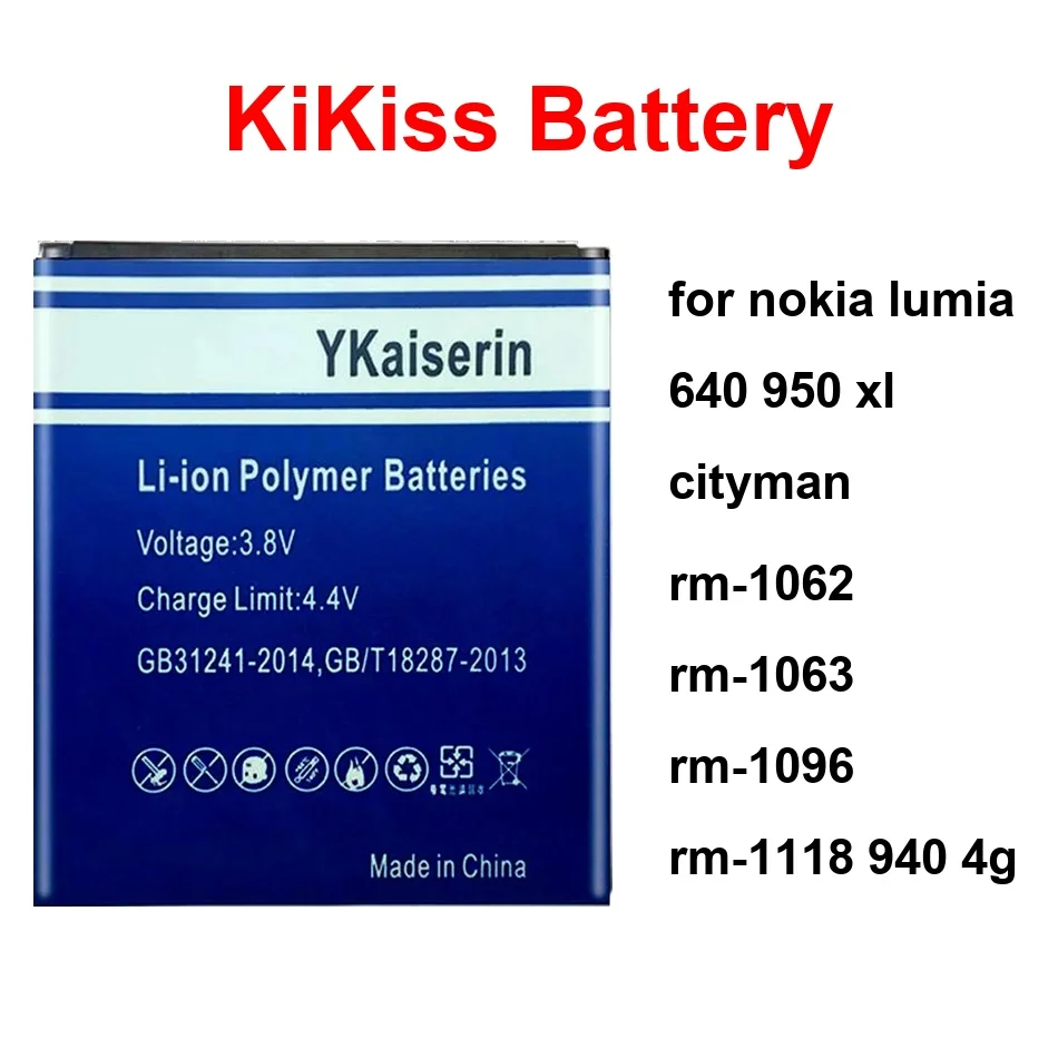 

Mobile Phone Battery 3700-5300Mah BV-T4B BN-02 BV-T4D For Nokia Lumia 640 950 XL Cityman RM-1062 RM-1063 RM-1096 RM-1118 940 4G