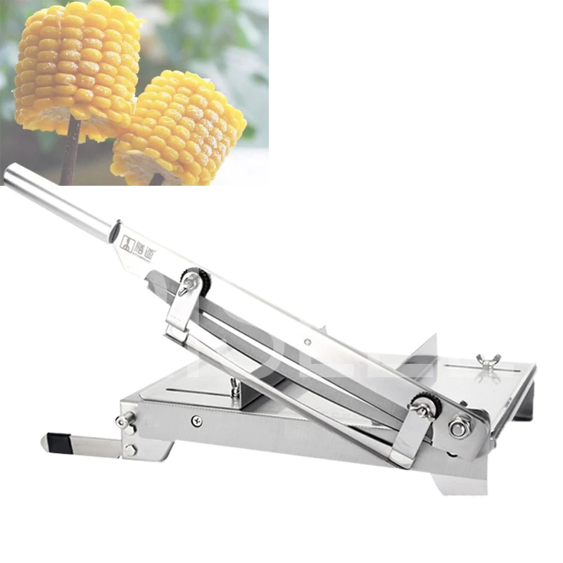 Manual Knife Hay Cutting Cheese Slicer Ribs Cut Beef Meat Rolls Cutter Chopped Machine Guillotine Knife Stainless Steel Slicing