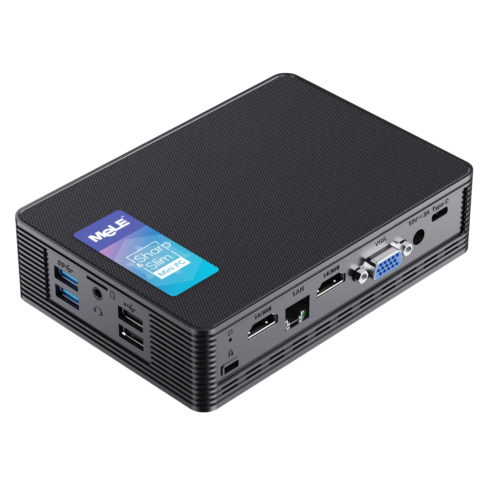 MeLE QuieterHD3 – Mini PC Windows 11 Pro, Intel Celeron N5105, 8 go, 128 go, SSD M.2 NVMe, ordinateur, avec disque dur 4K, Gigabit Ethernet, PXE, sans ventilateur