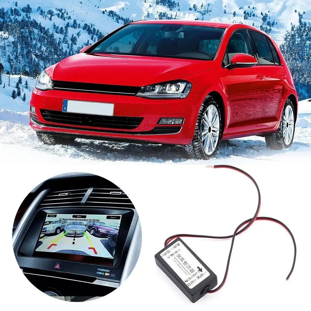 12V DC Car Rear View Rectifier Solve Ripple Splash Power Relay Capacitor Filter Connector for Backup Auto Camera