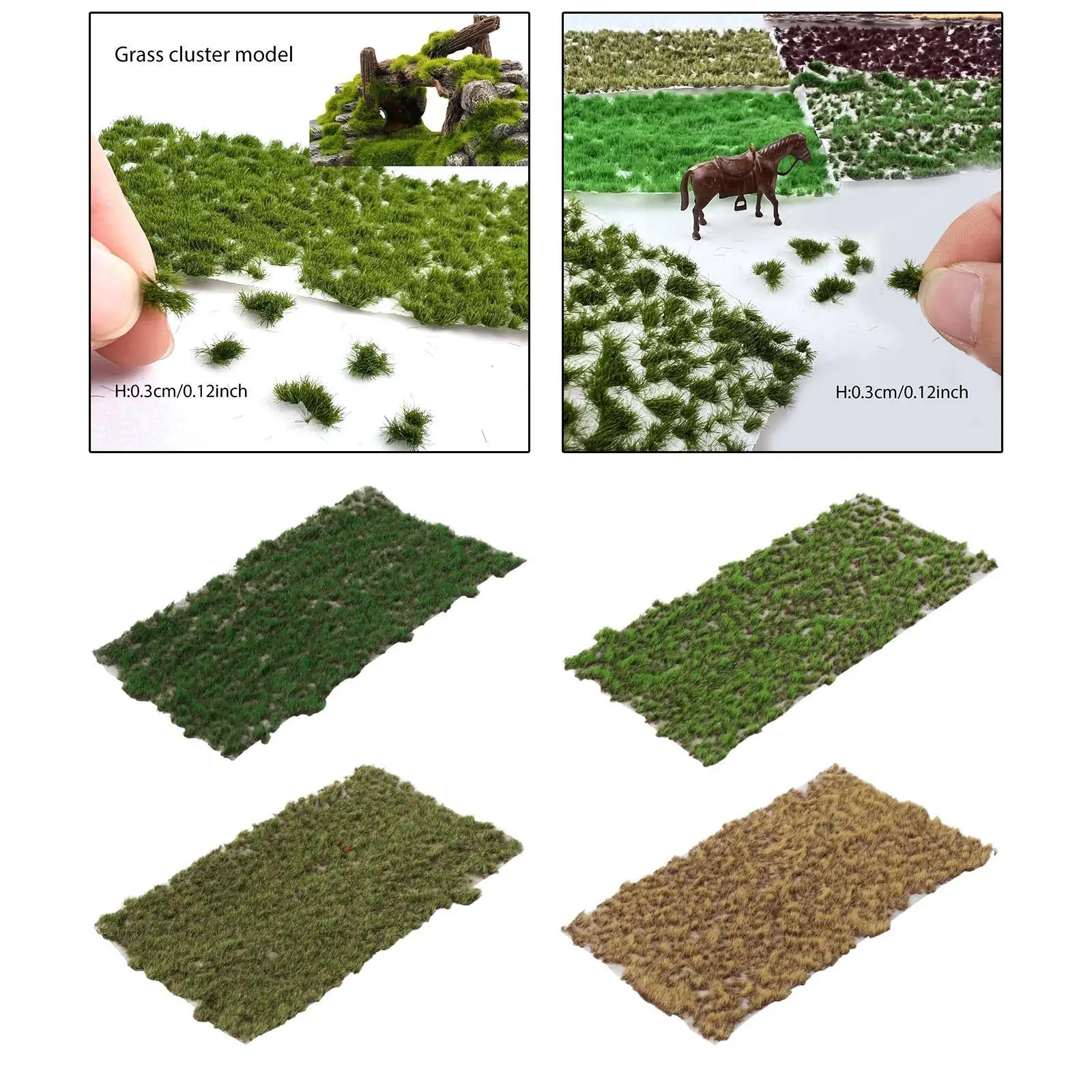 3mm Static Grass Tuft รุ่นโครงการ DIY Mini Static Scenery สําหรับโต๊ะทราย