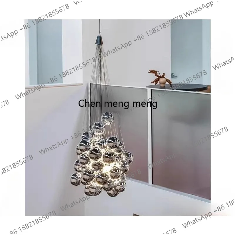 

Villa stairs art chandelier Nordic, modern simplicity, restaurant, duplex exhibition hall light