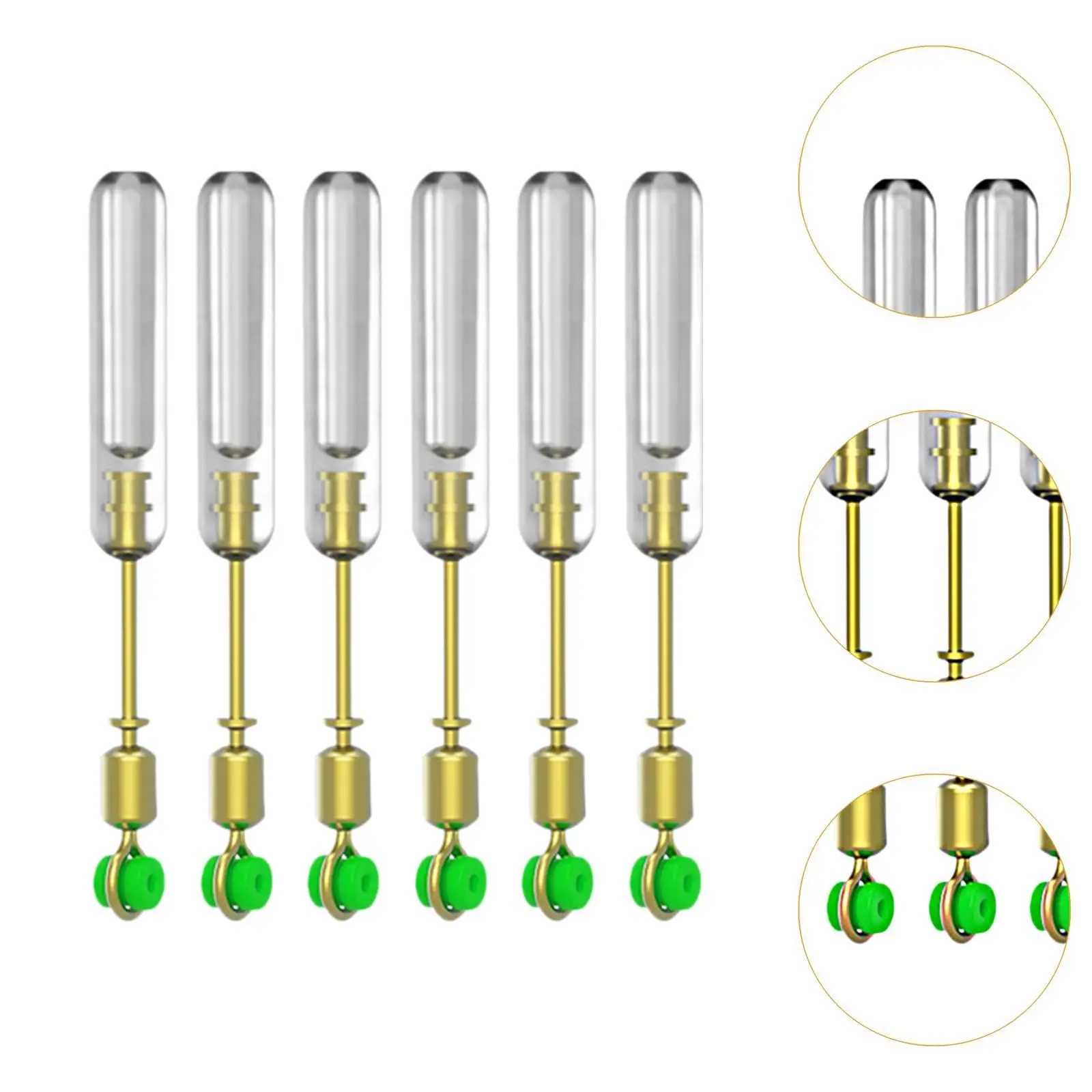 Pesca Float Adaptadores com caixa de armazenamento, Pesca Bobber Float Seat, 6pcs