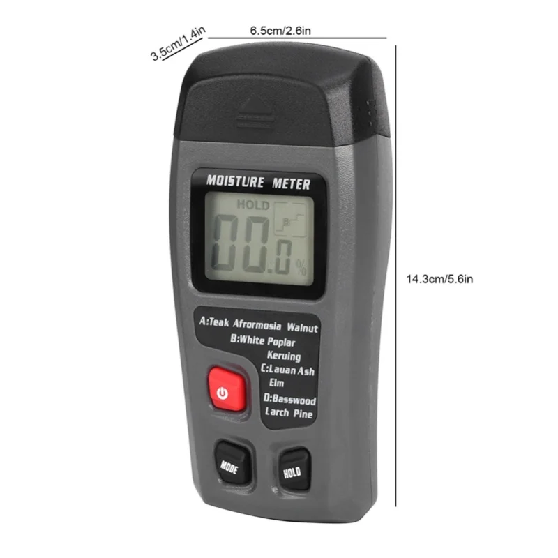 الرقمية LCD العروة الخشب مقياس الرطوبة كاشف الرطوبة الرطوبة تستر الاستشعار