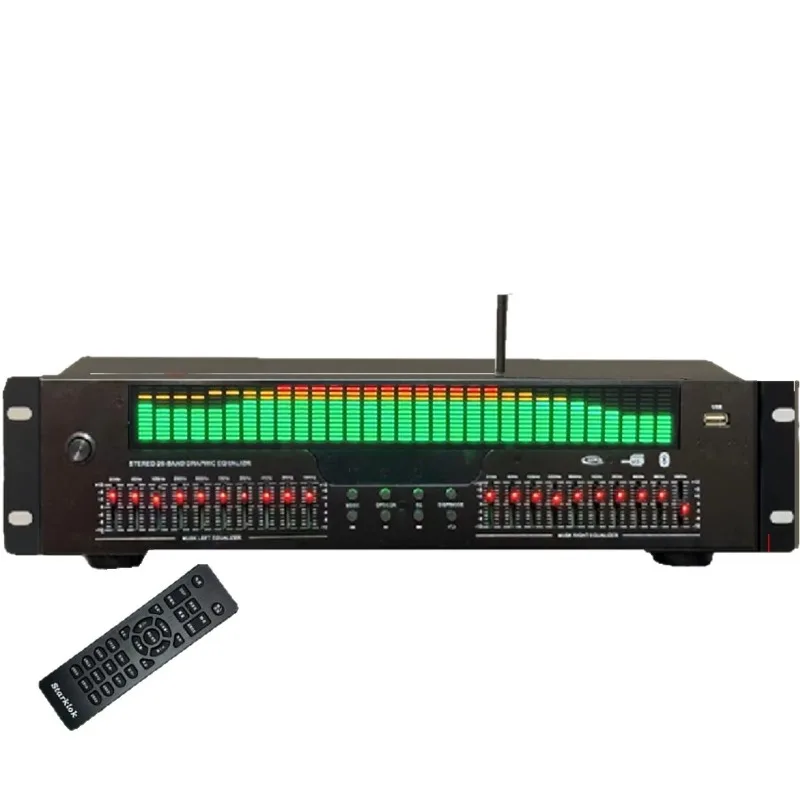 EQ8100 Professional 31‑Band Audio Equalizer, Bluetooth Fiber Coaxial Effect Processor, howling Karaoke Stage Sound Equipment