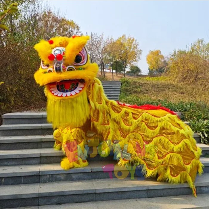 Factory Price Wholesale High Quality Traditional Chinese Lion Danc New Year Adult Dragon Wool Plush Performance Costume