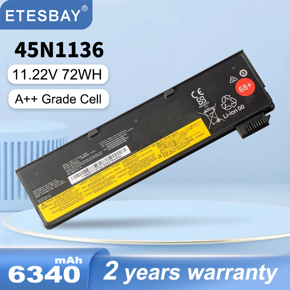 ETESBAY 45N1136 Laptop Battery For Lenovo Thinkpad X270 X260 X240 X250 T450 T470P T450S T440S K2450 W550S P50S 45N1738 68+