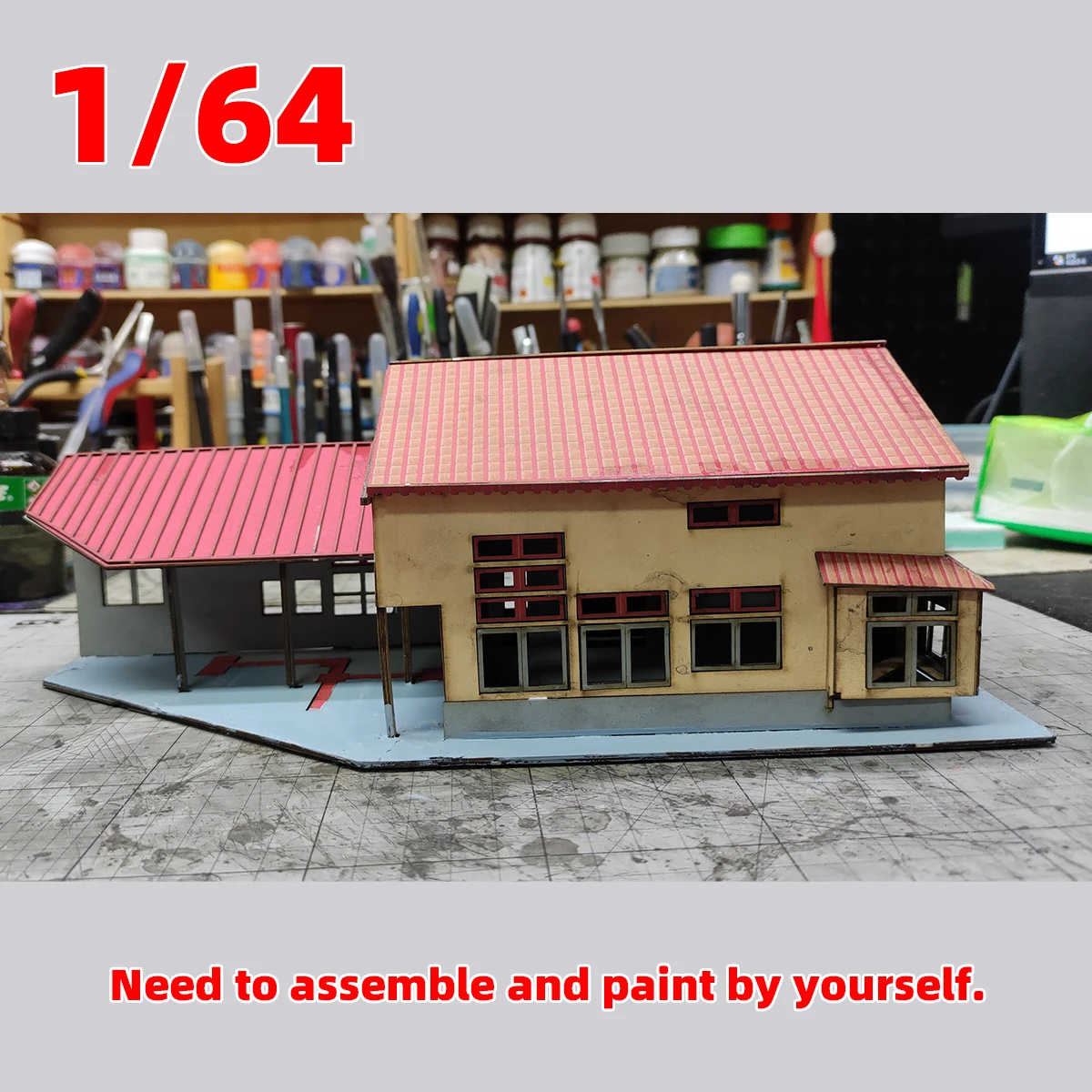Architektonisches Modellbausatz Sandtisch-Modell Eisenbahn Bahnhof Busstation Diorama Maßstabsmodellbausatz 1/64 1/72 1/87 1/150 – Detail 4
