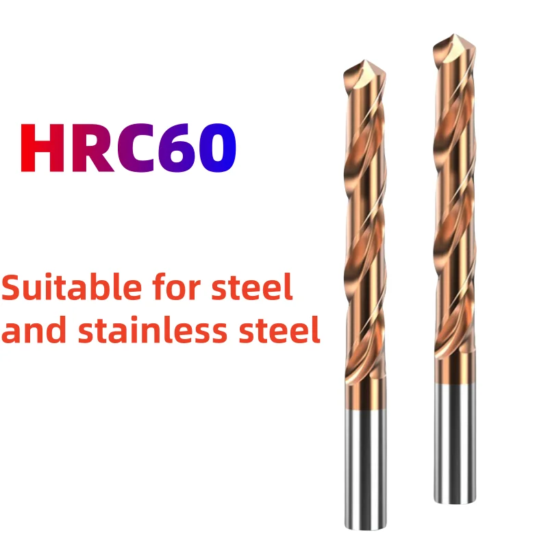 Broca helicoidal de carburo CNC HRC65 60, longitud de 120mm para máquina herramienta de agujero de aluminio y Metal de hierro fundido, 15,1mm-20,0mm, 1 Uds.