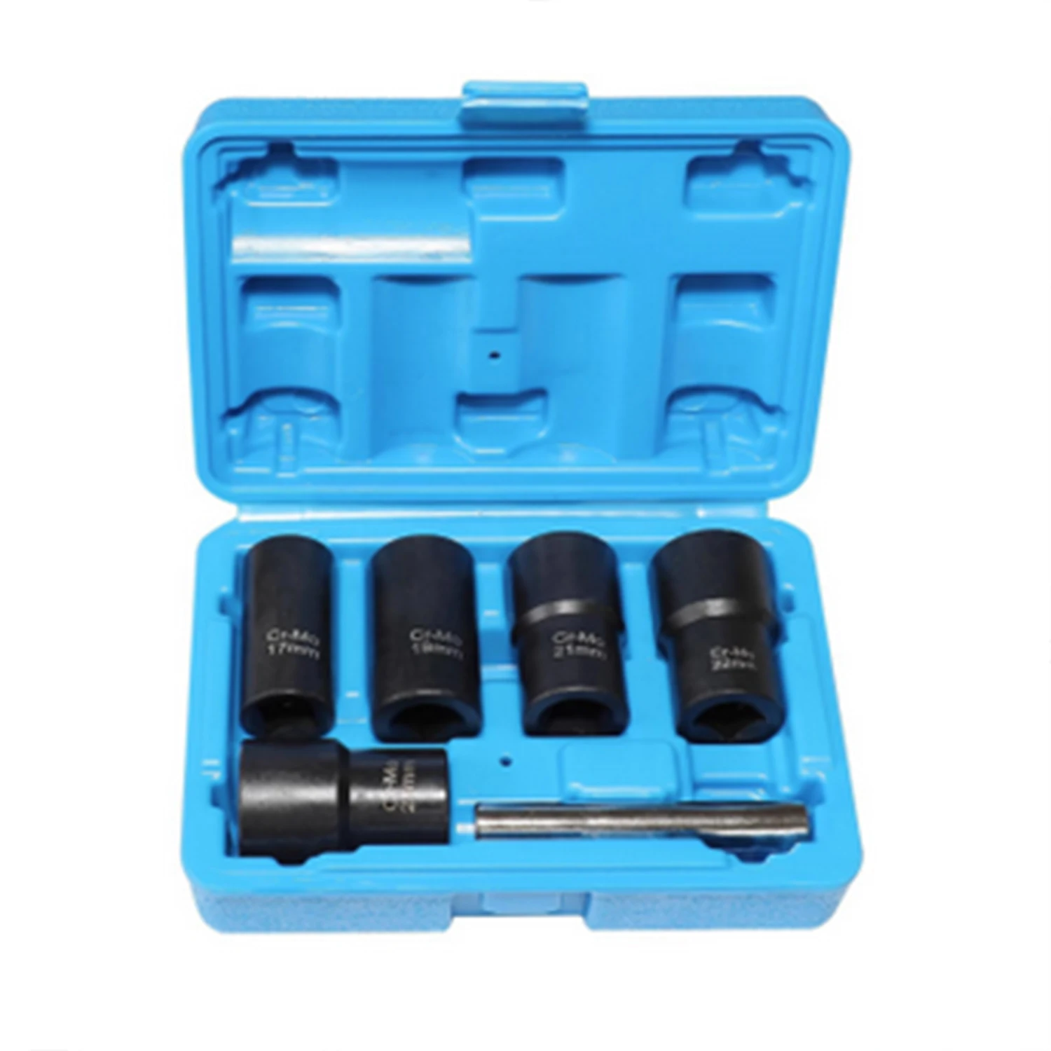 6 Pack Damaged Broken Screw Extractor Lug Nut Remover Socket Set Lug Nut Extractor Set 17mm 19mm 21mm 22mm 24mm