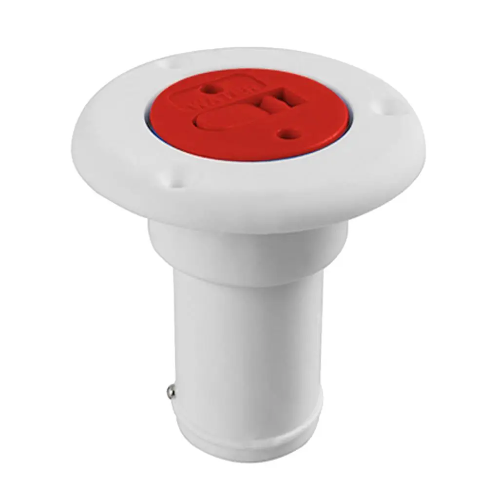 Nylon Fuel Gas Petrol Deck Filler with Red Cap  for 38mm 1.2'' Hose Boat Tank Deck Fill