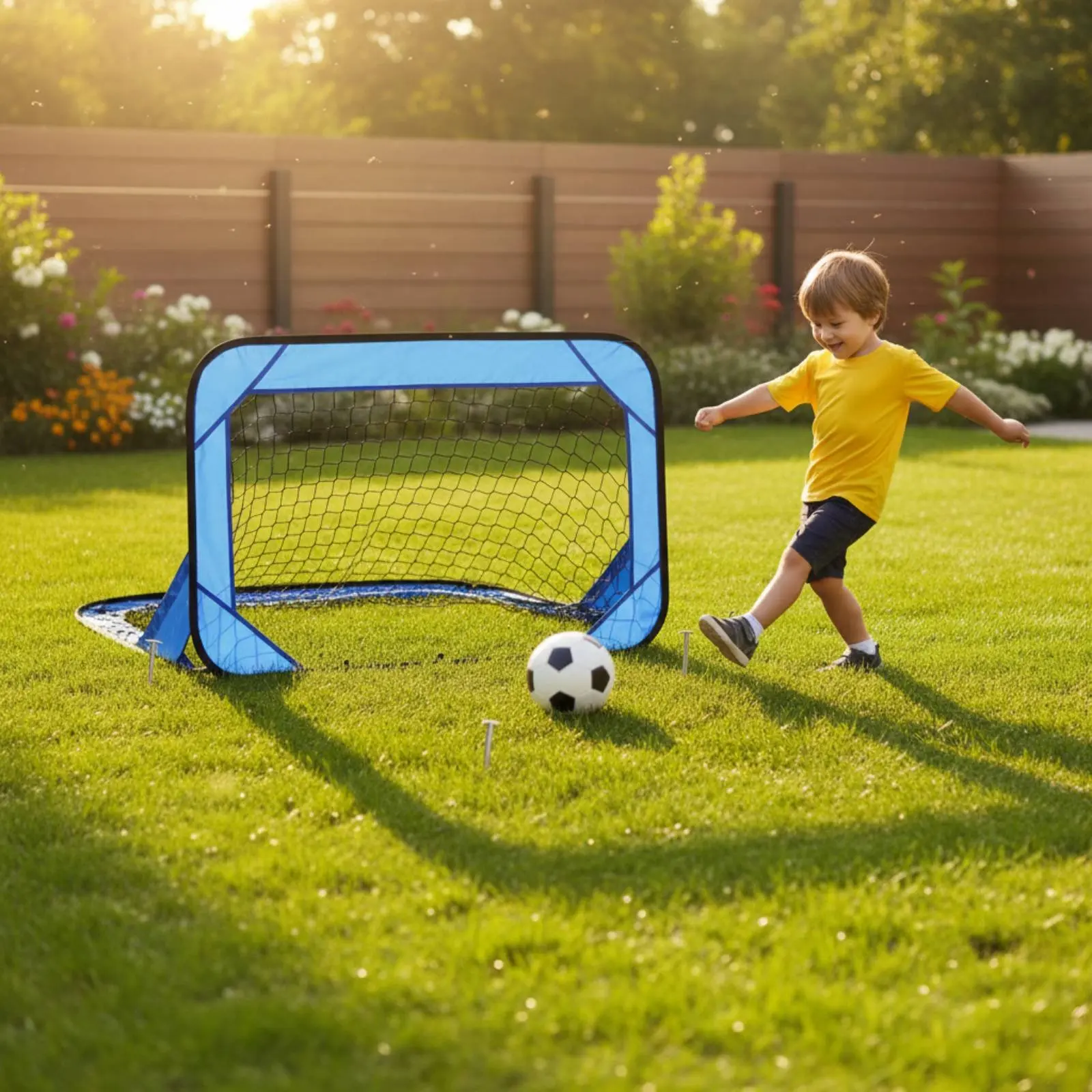 

All-in-One Sport Net Set Indoor Outdoor Use Kids Instant-Setup Sport Net for Beginners, Backyard