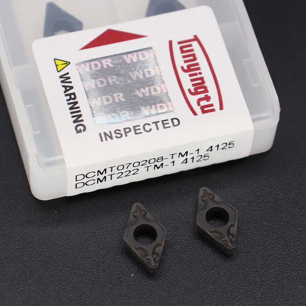 Tungsten Carbide DCMT070204 DCMT0702048 TM 4125 Carbide Inserts Internal Metal Turning Tools CNC Cutting For Steel