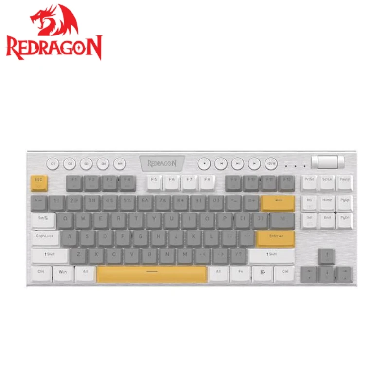 

Redragon Ultra Thin Wired Mechanical Keyboard Slim Compact 87 Keys RGB Gaming Keyboard w/Low Profile Linear Red Switches