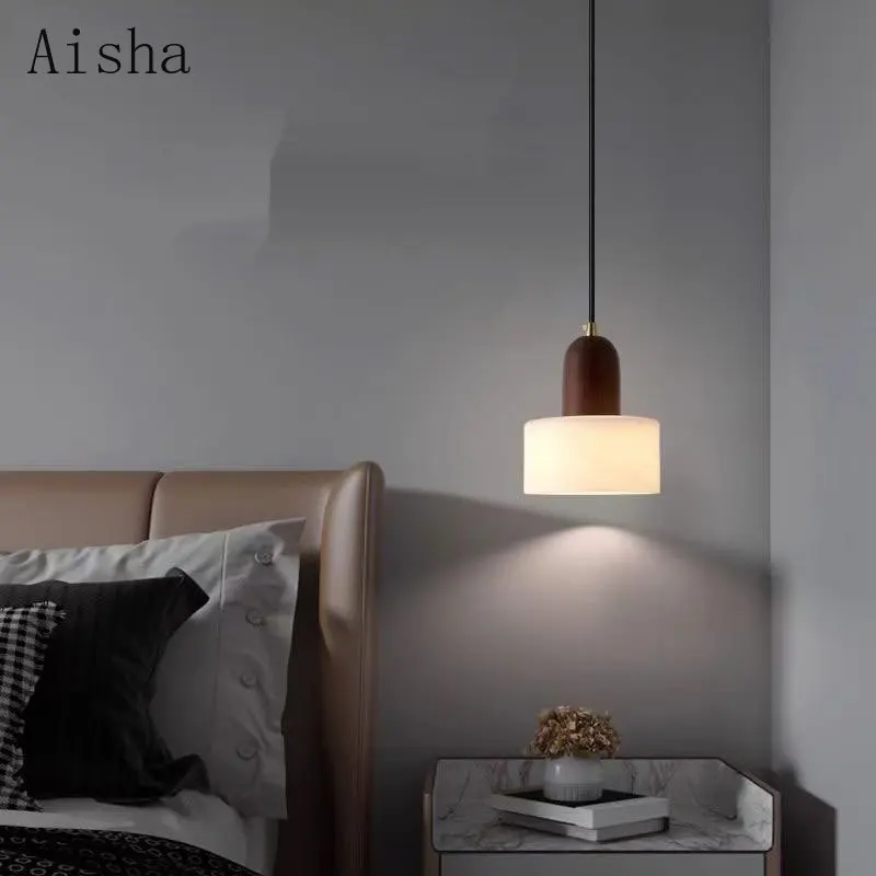 

Светодиодный подвесной светильник ваби-саби, роскошный подвесной светильник из белого стекла для спальни, прикроватной тумбочки, кухни, острова, бара, ресторана