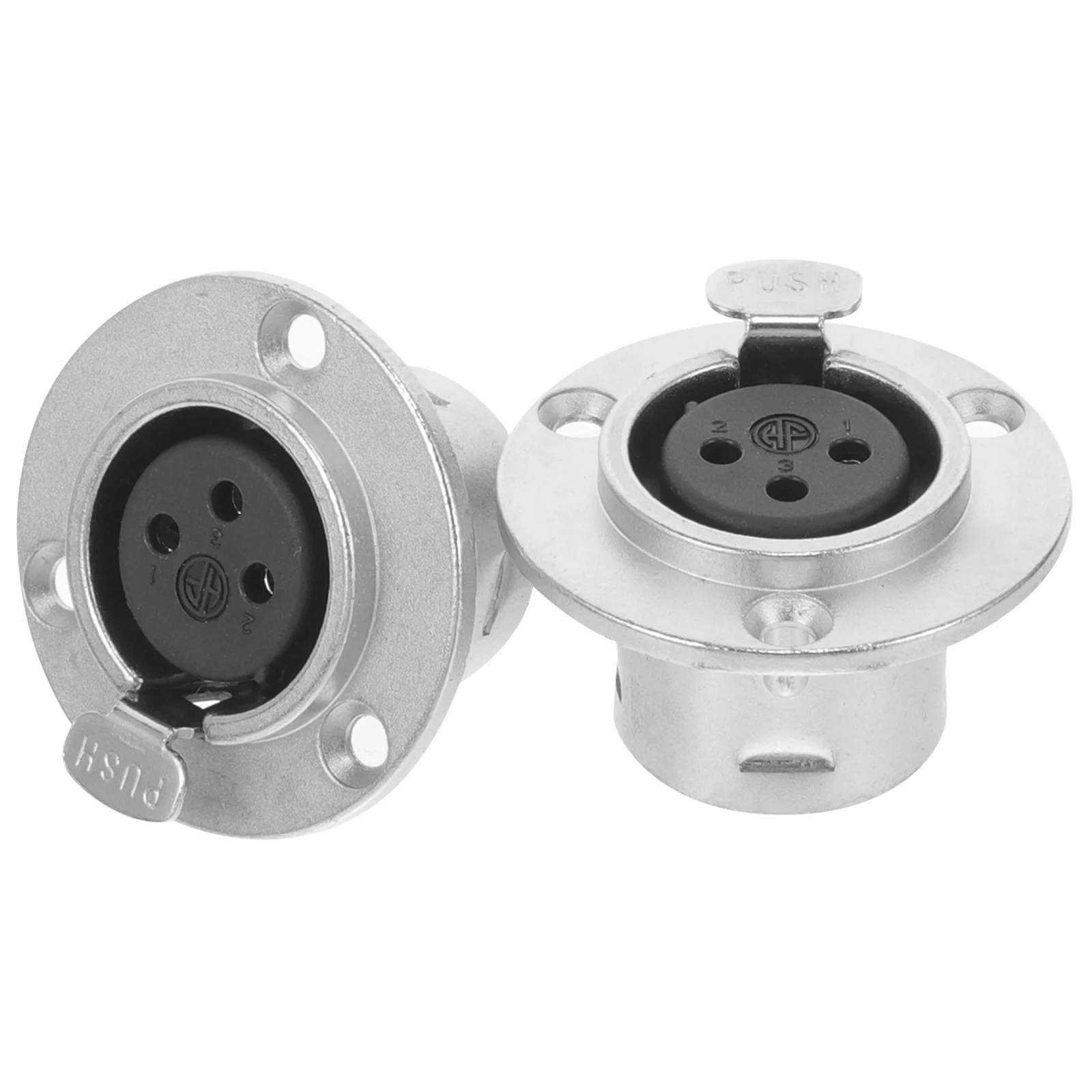 

2Pcs Female Panel Mount Socket 3 Pin Zinc Alloy Microphone Connector Audio Jack Socket for Patch Bay Snake Cable Applications